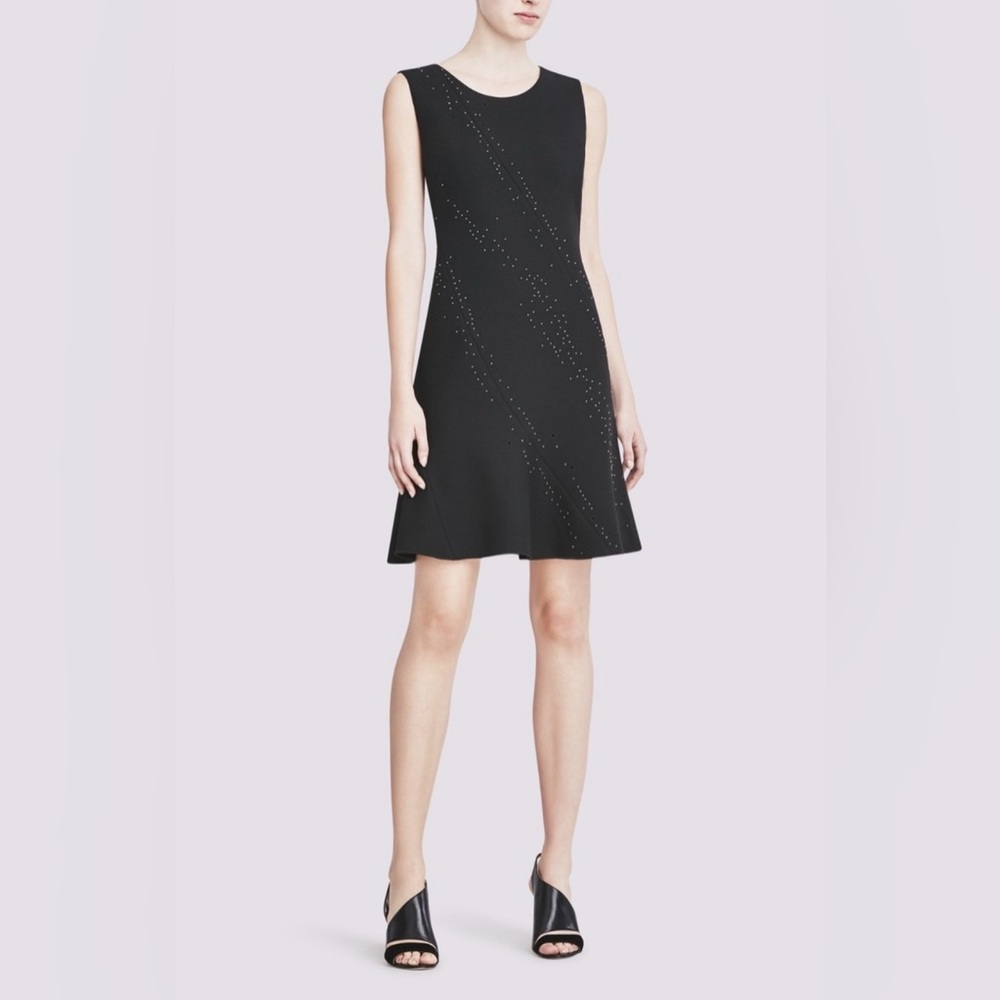 ELIE TAHARI Harlow Black Studded Mini Dress NWT
